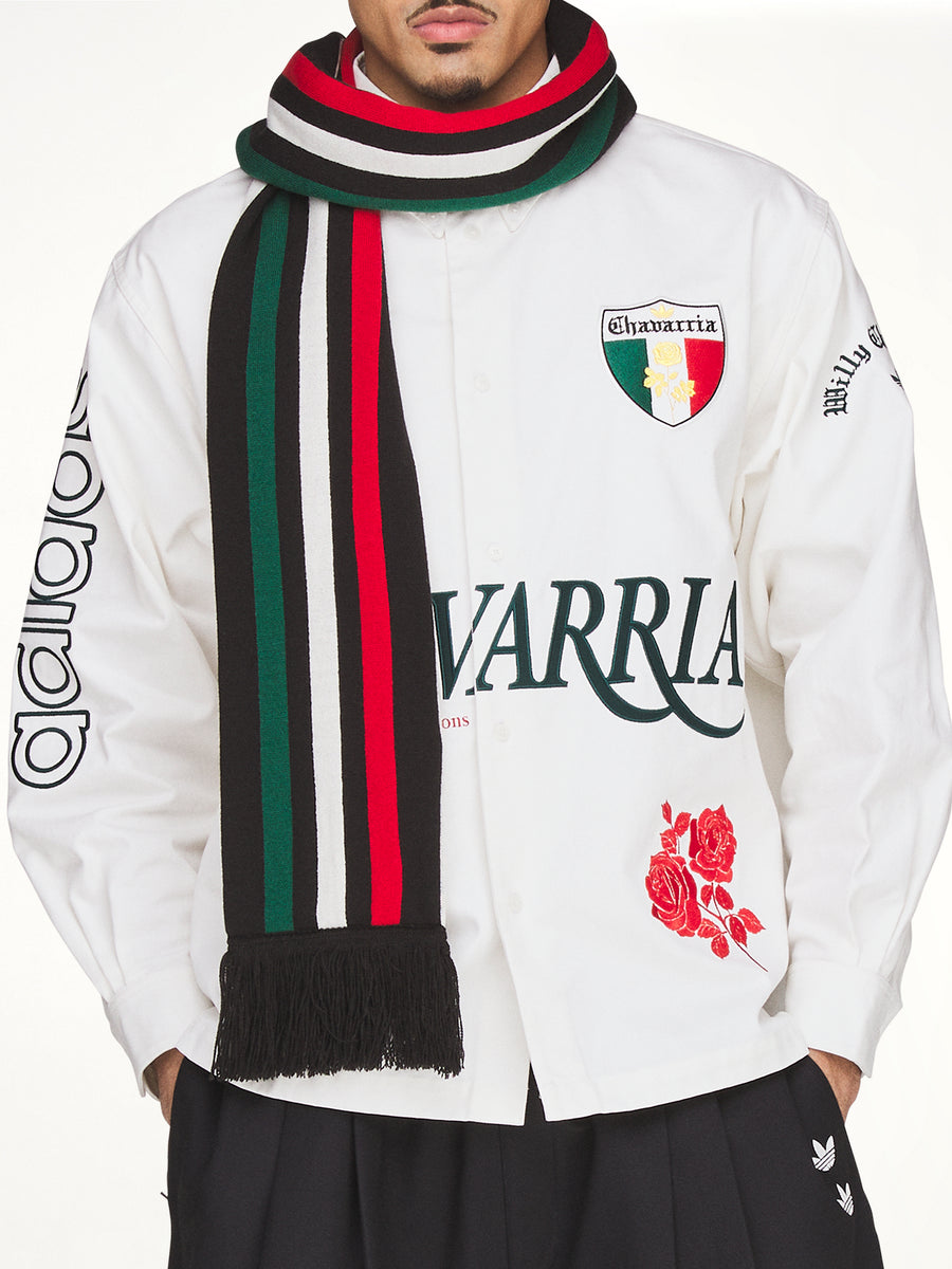 Adidas x Chavarria Scarf in Black/Better Scarlet/Collegiate Green