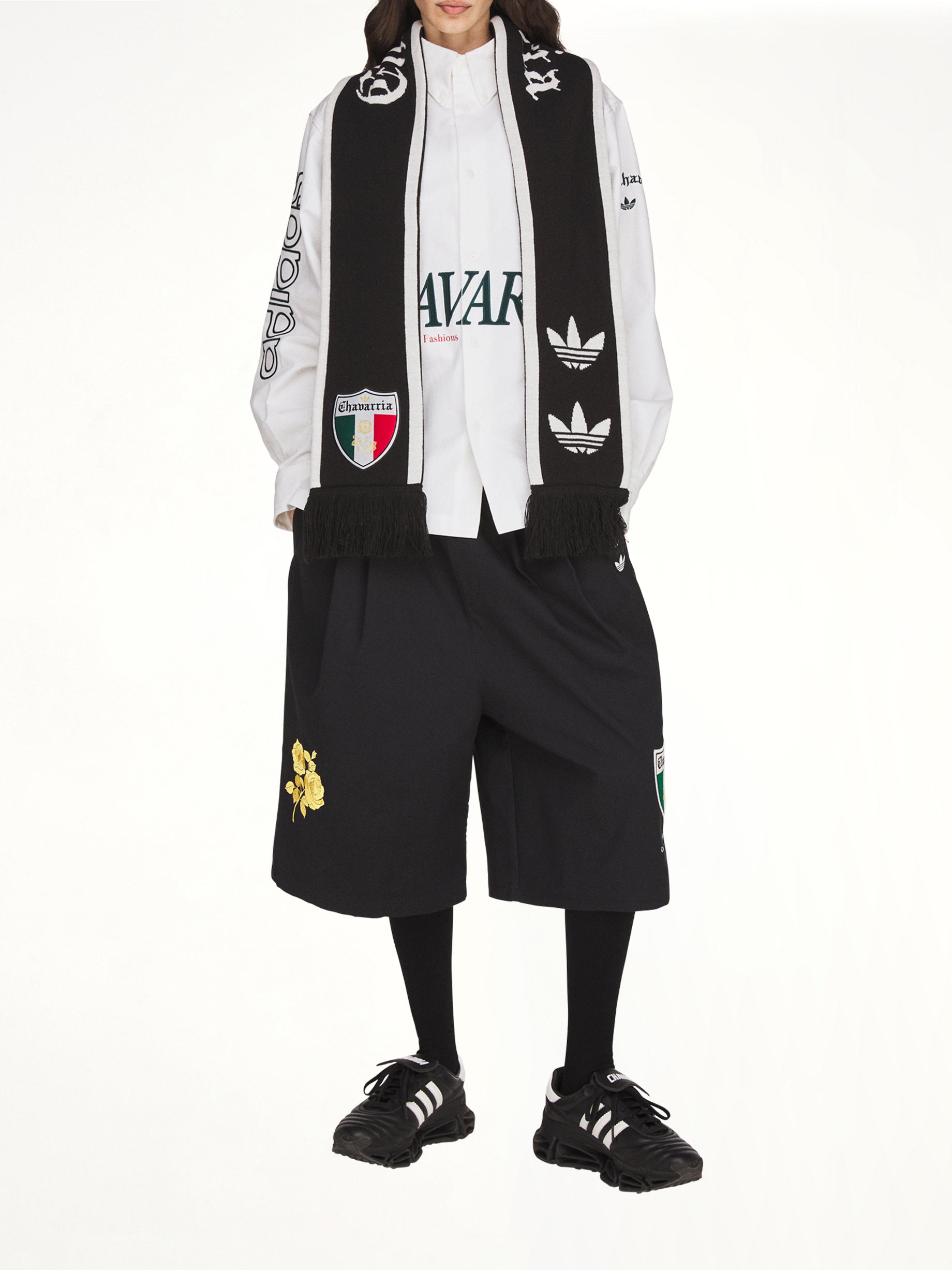 Adidas x Chavarria Scarf in Black/Better Scarlet/Collegiate Green