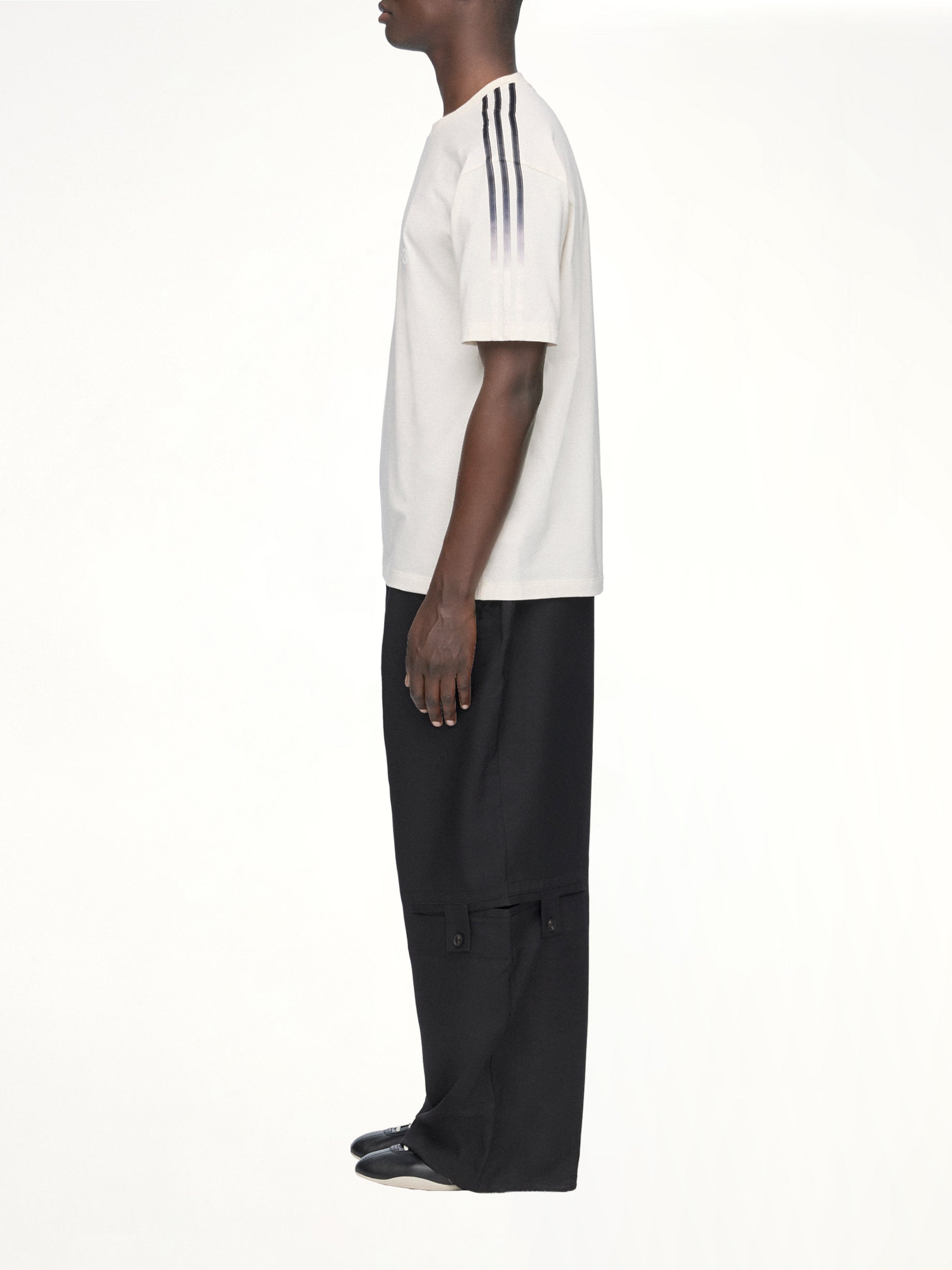 Gradient 3 Stripes T-Shirt in Chalk White