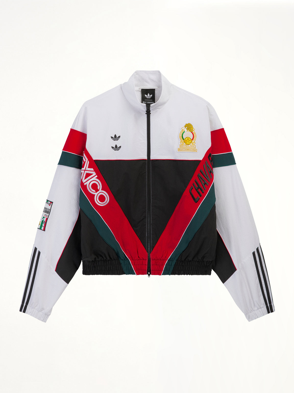 Adidas x Chavarria Oversized Anthem Woven Track Jacket in White/Black