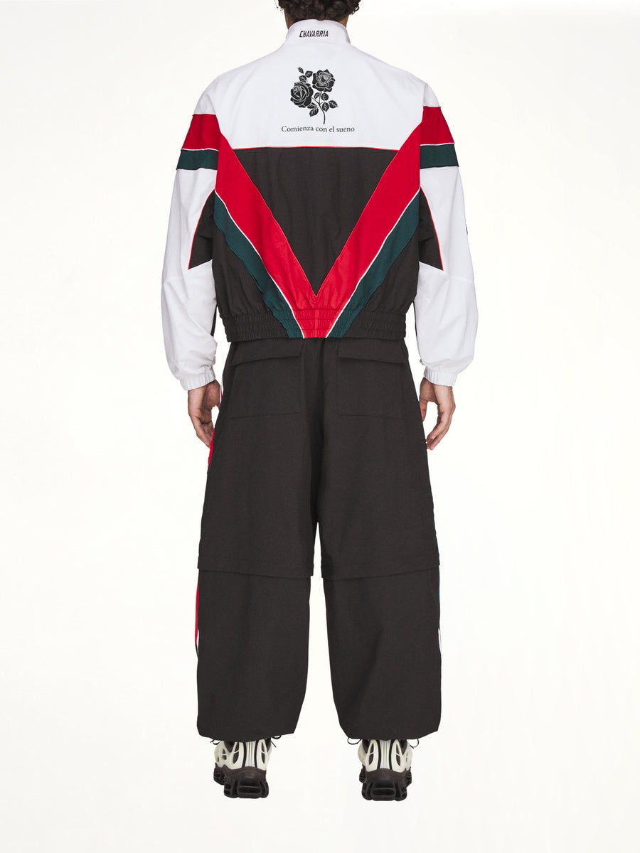 Adidas x Chavarria Oversized Anthem Woven Track Jacket in White/Black