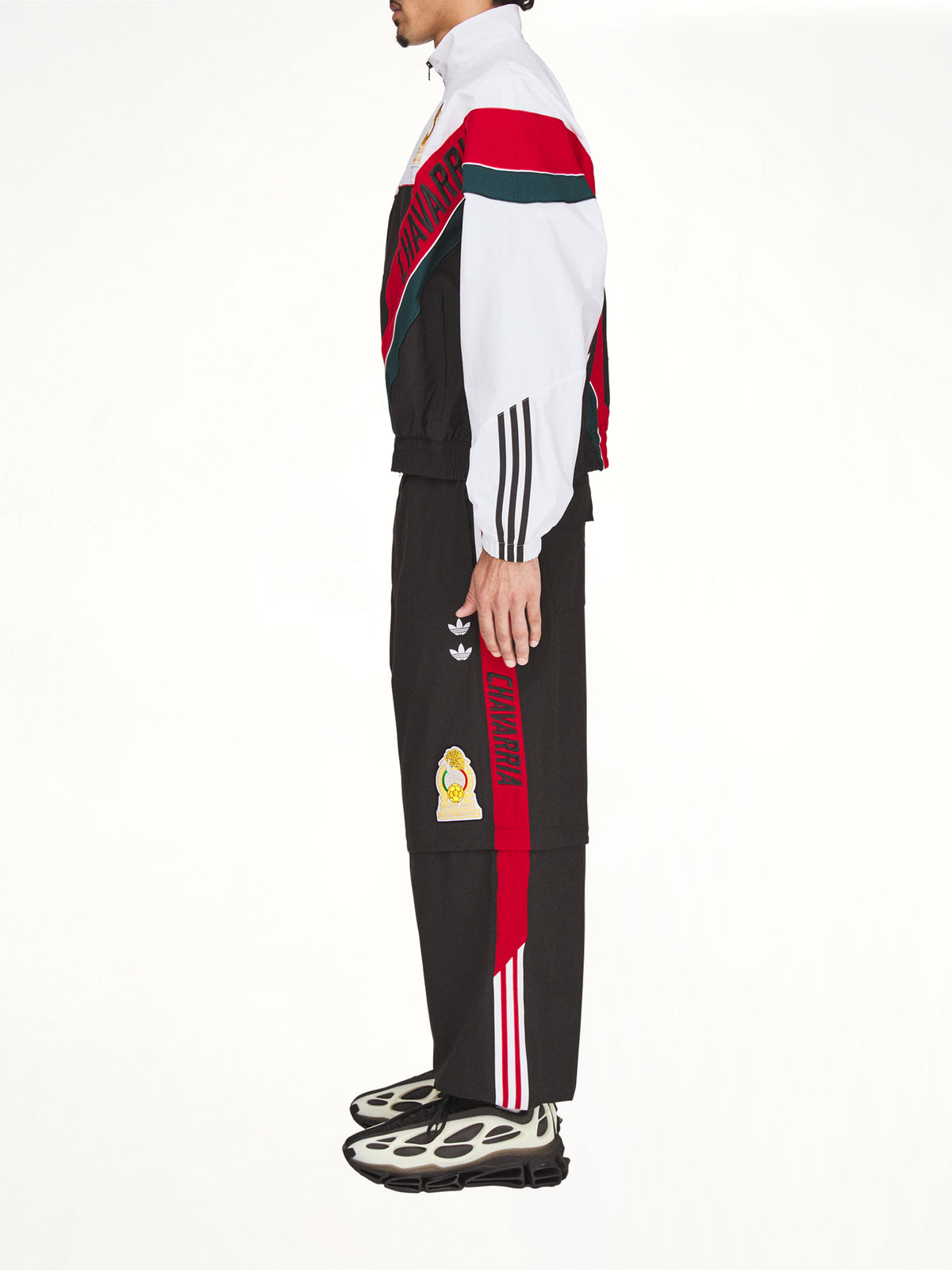 Adidas x Chavarria Oversized Anthem Woven Track Jacket in White/Black