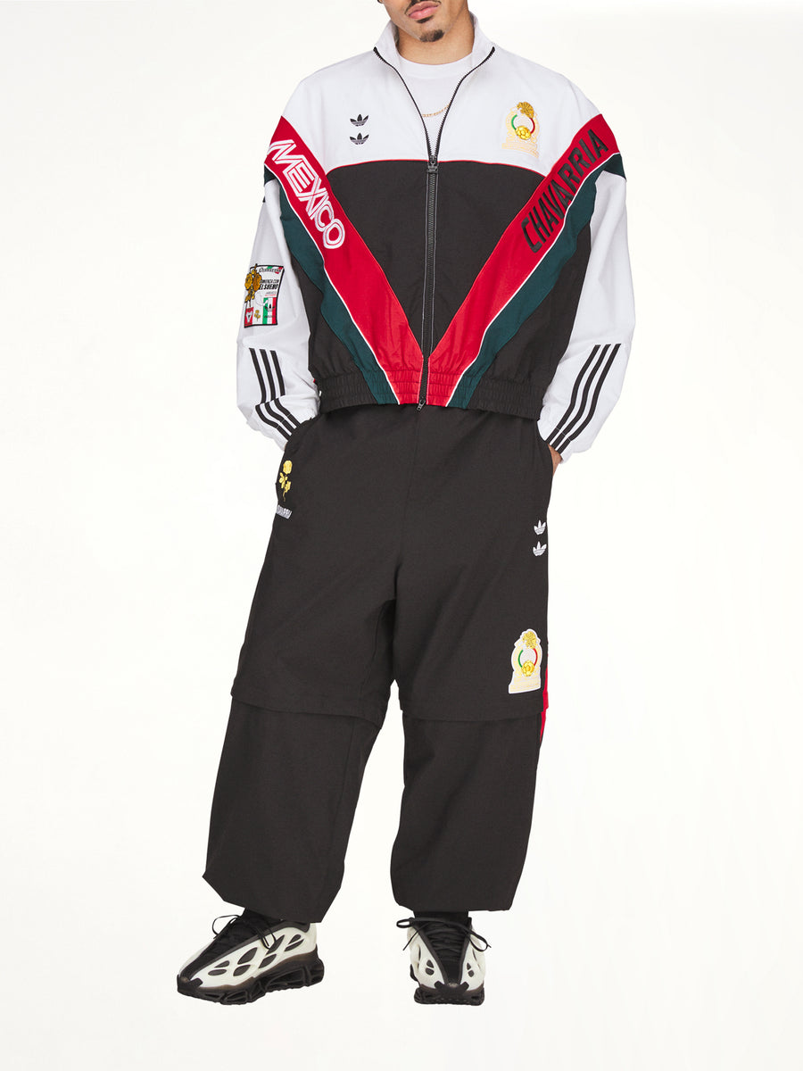 Adidas x Chavarria Oversized Anthem Woven Track Jacket in White/Black