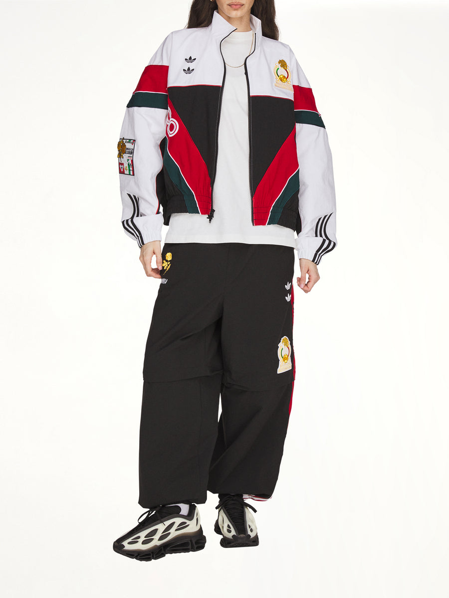 Adidas x Chavarria Oversized Anthem Woven Track Jacket in White/Black