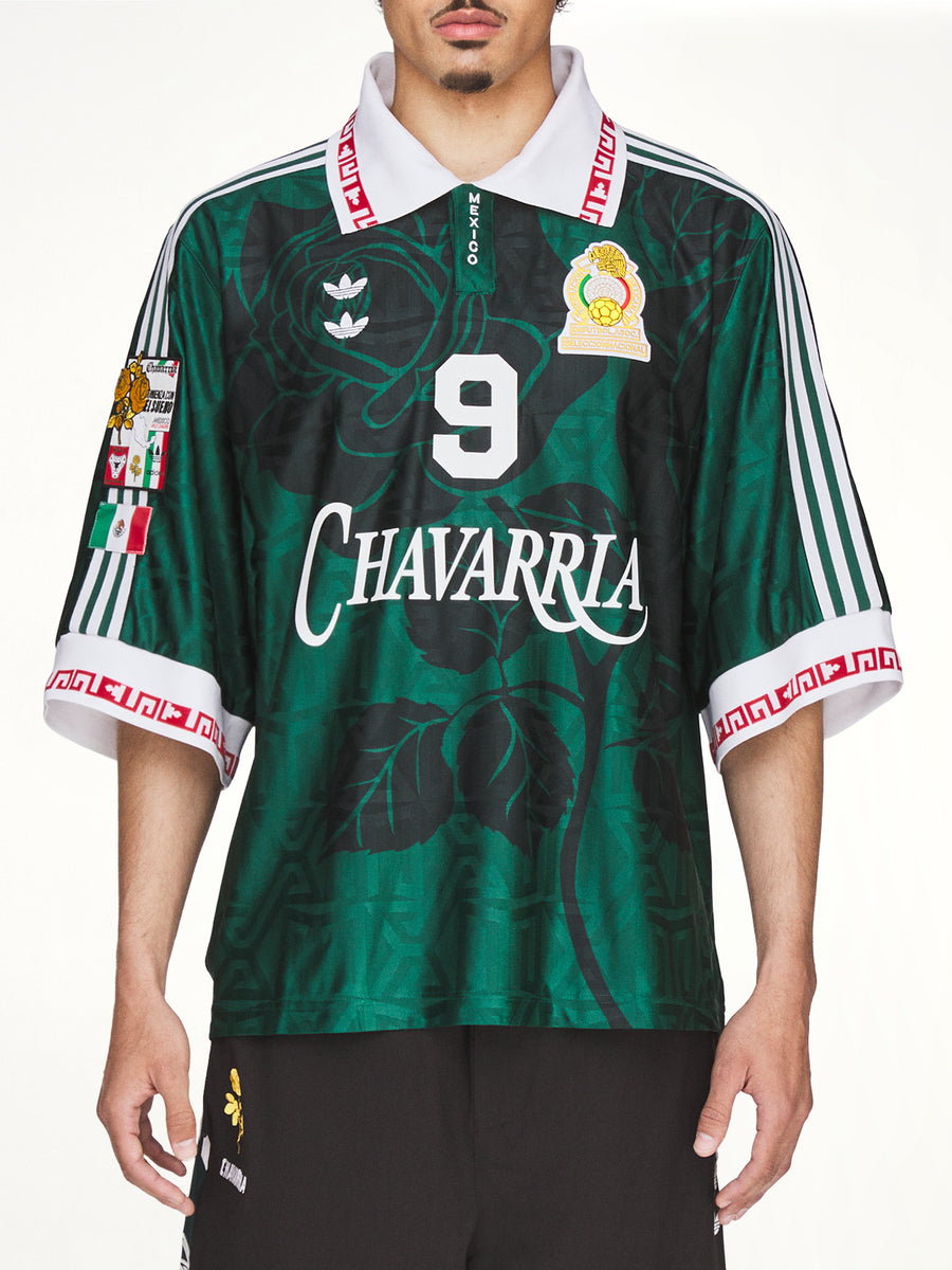 Adidas x Chavarria Soccer Mexico Jersey in Collegiate Green