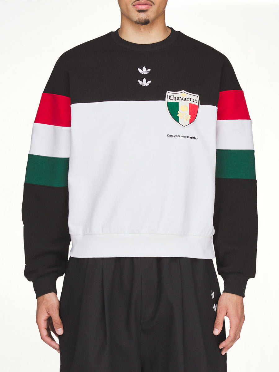 Adidas x Chavarria Crew Sweatshirt in Black/White