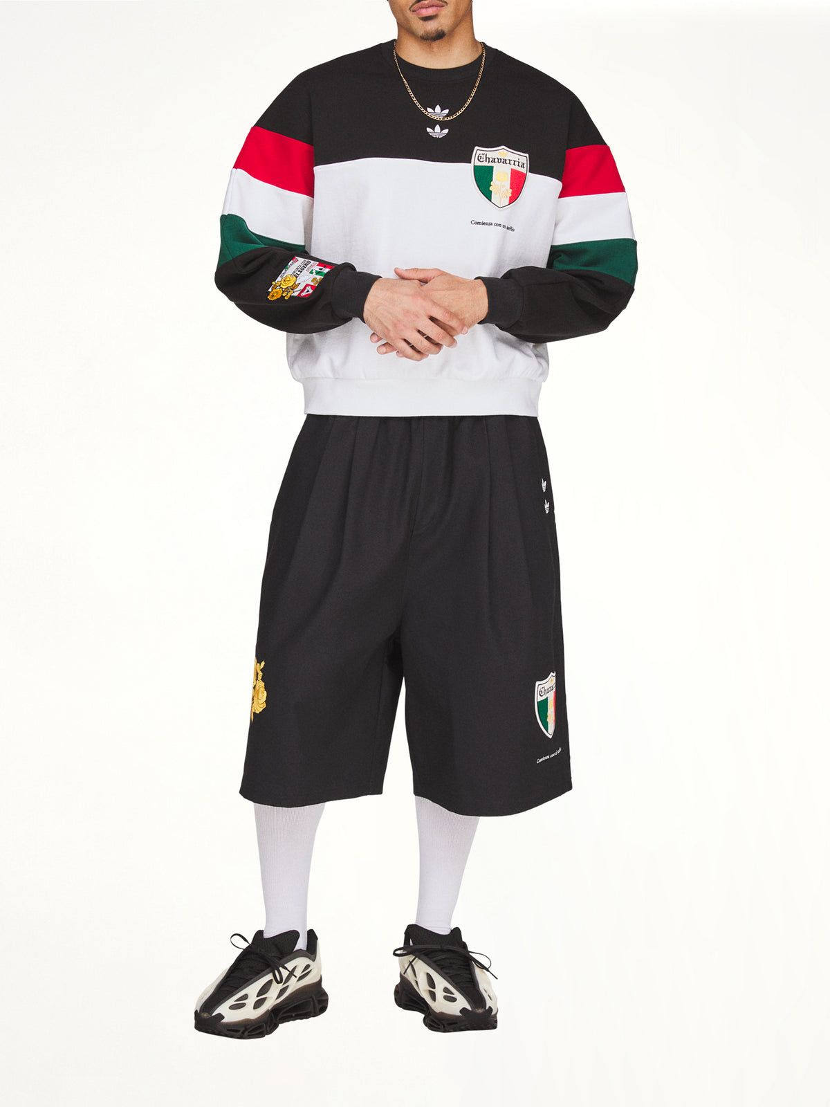 Adidas x Chavarria Crew Sweatshirt in Black/White