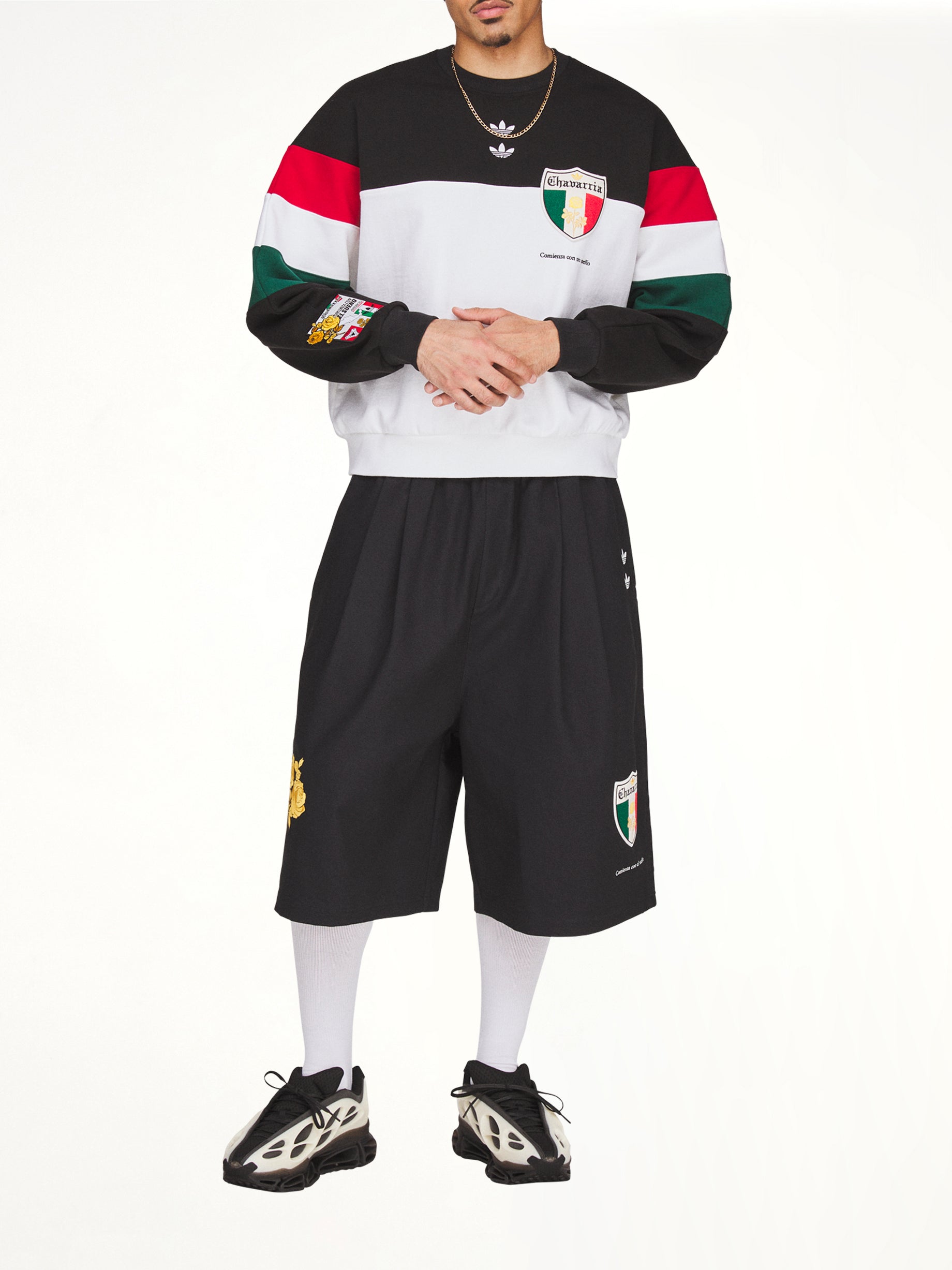 Adidas x Chavarria Crew Sweatshirt in Black/White