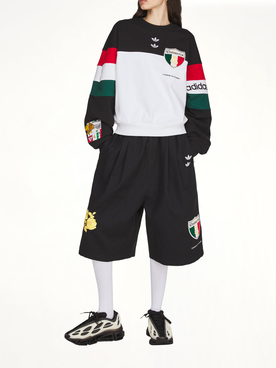 Adidas x Chavarria Crew Sweatshirt in Black/White