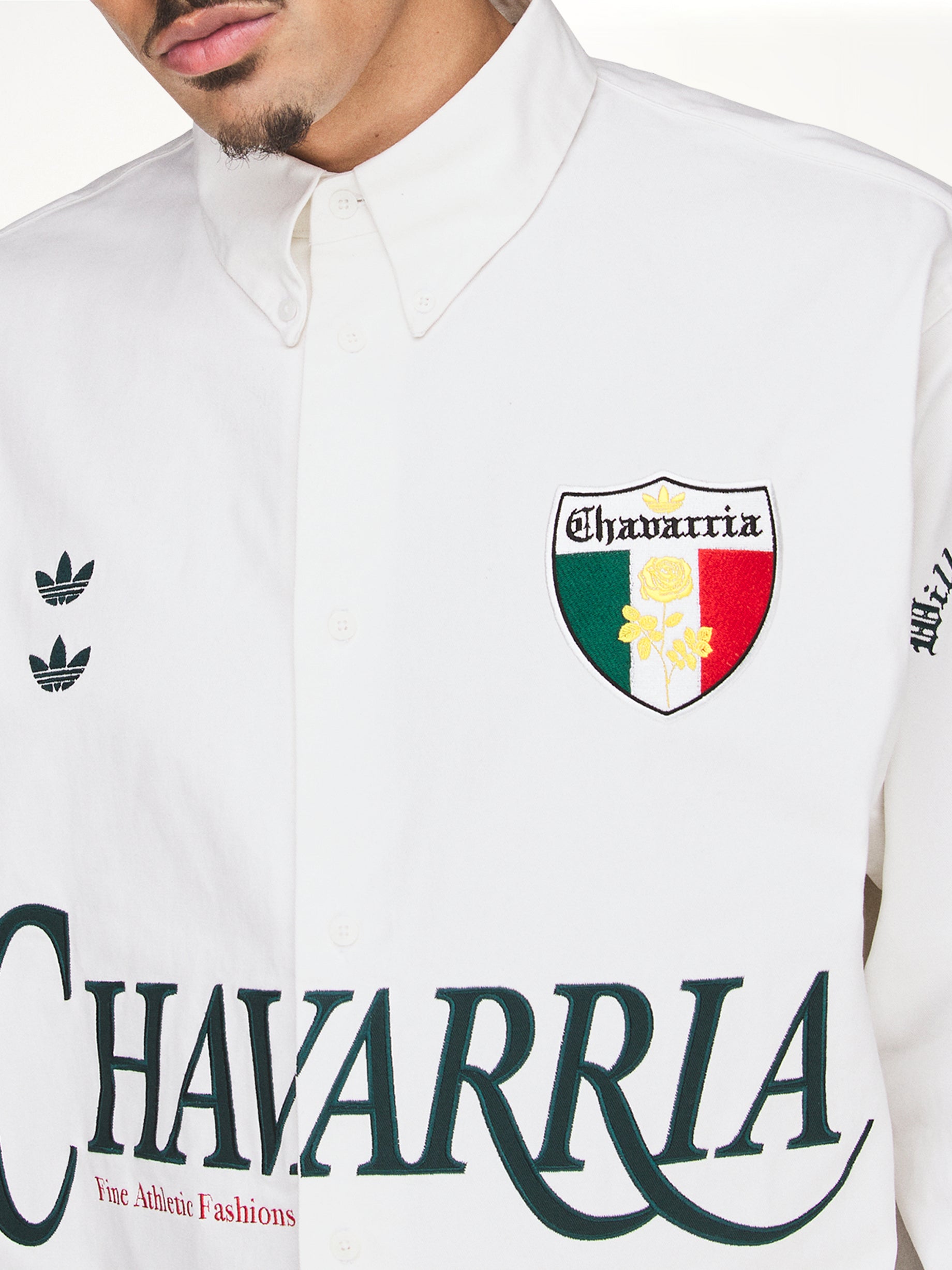 Adidas x Chavarria Button Up Shirt in Off White