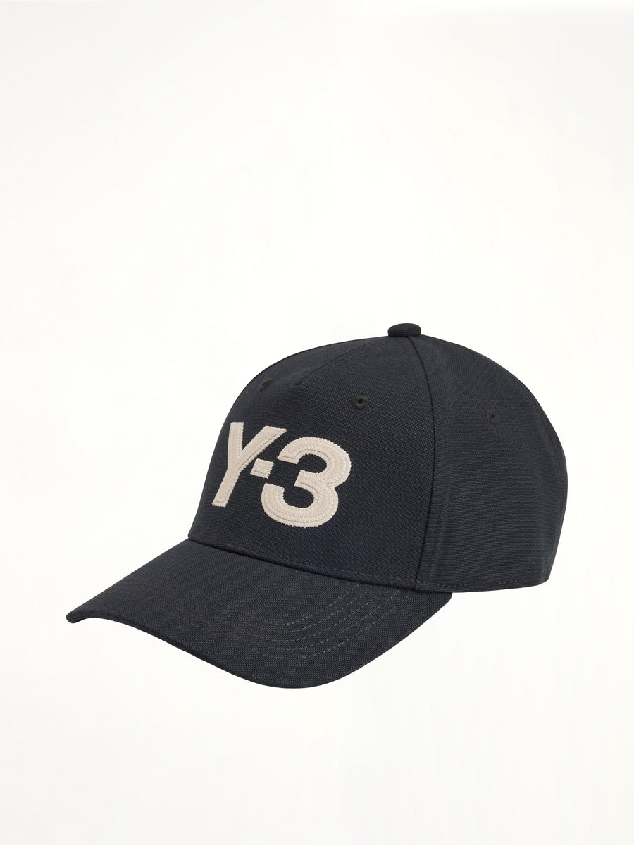 Y-3 Logo Cap in Black/White