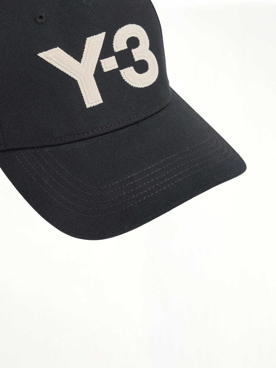 Y-3 Logo Cap in Black/White