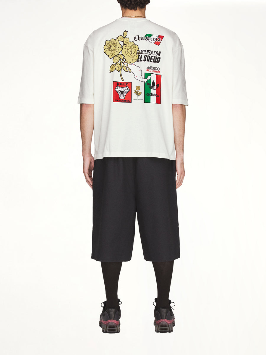 Adidas x Chavarria Merch Mexico T-Shirt in Off White