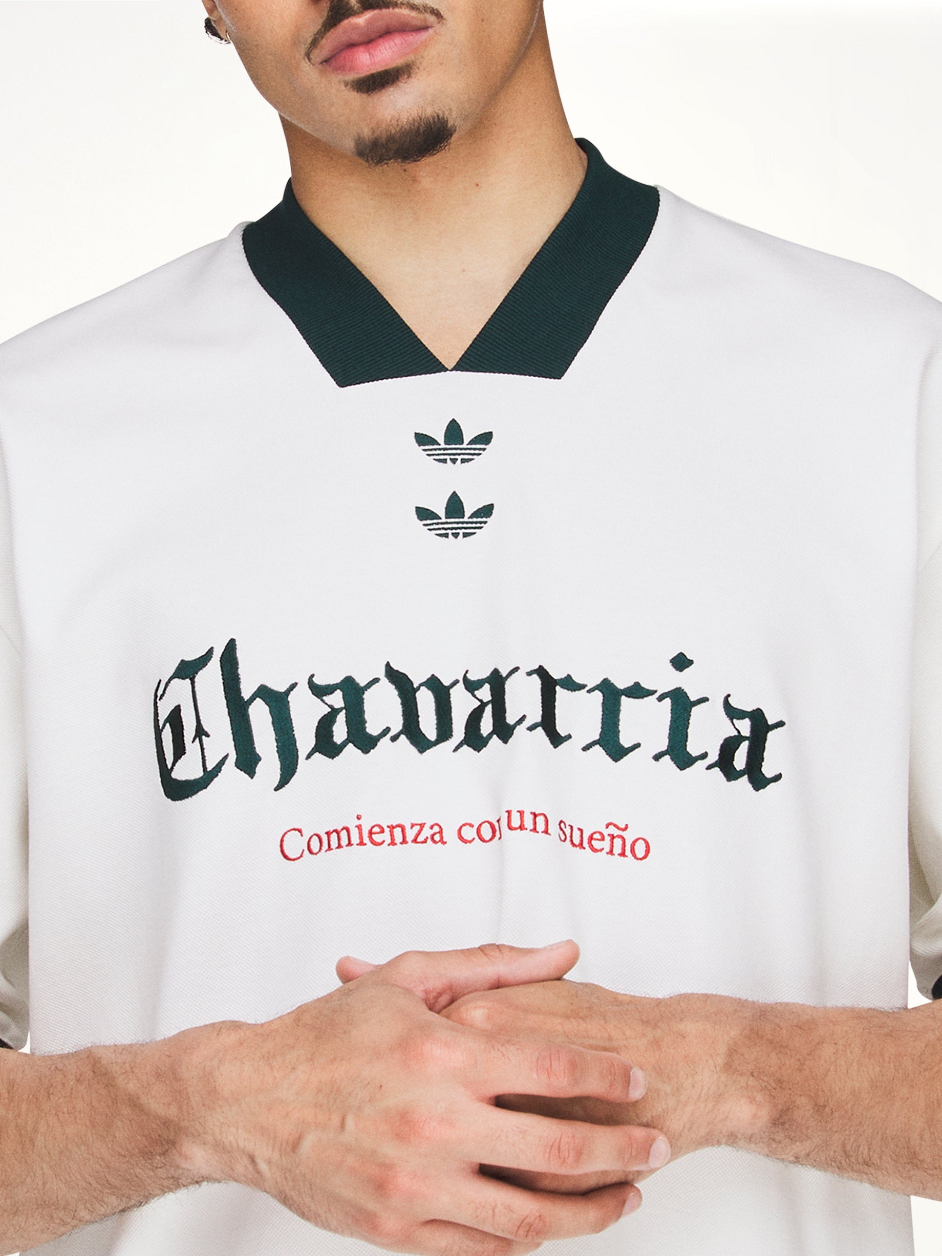 Adidas x Chavarria Soccer Graphic T-Shirt in Off White