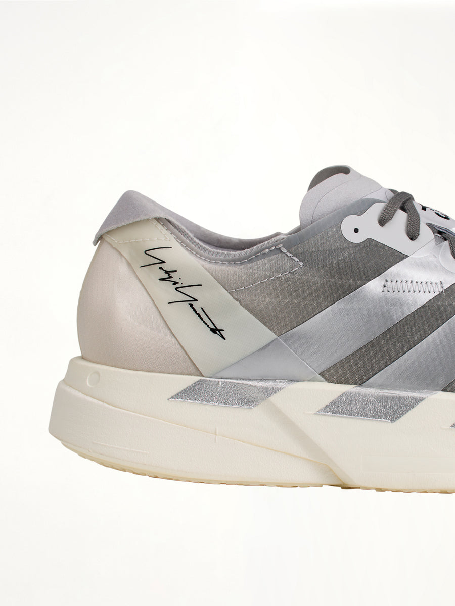 Y-3 Adios Pro 4 Sneaker in Chalk White/Silver
