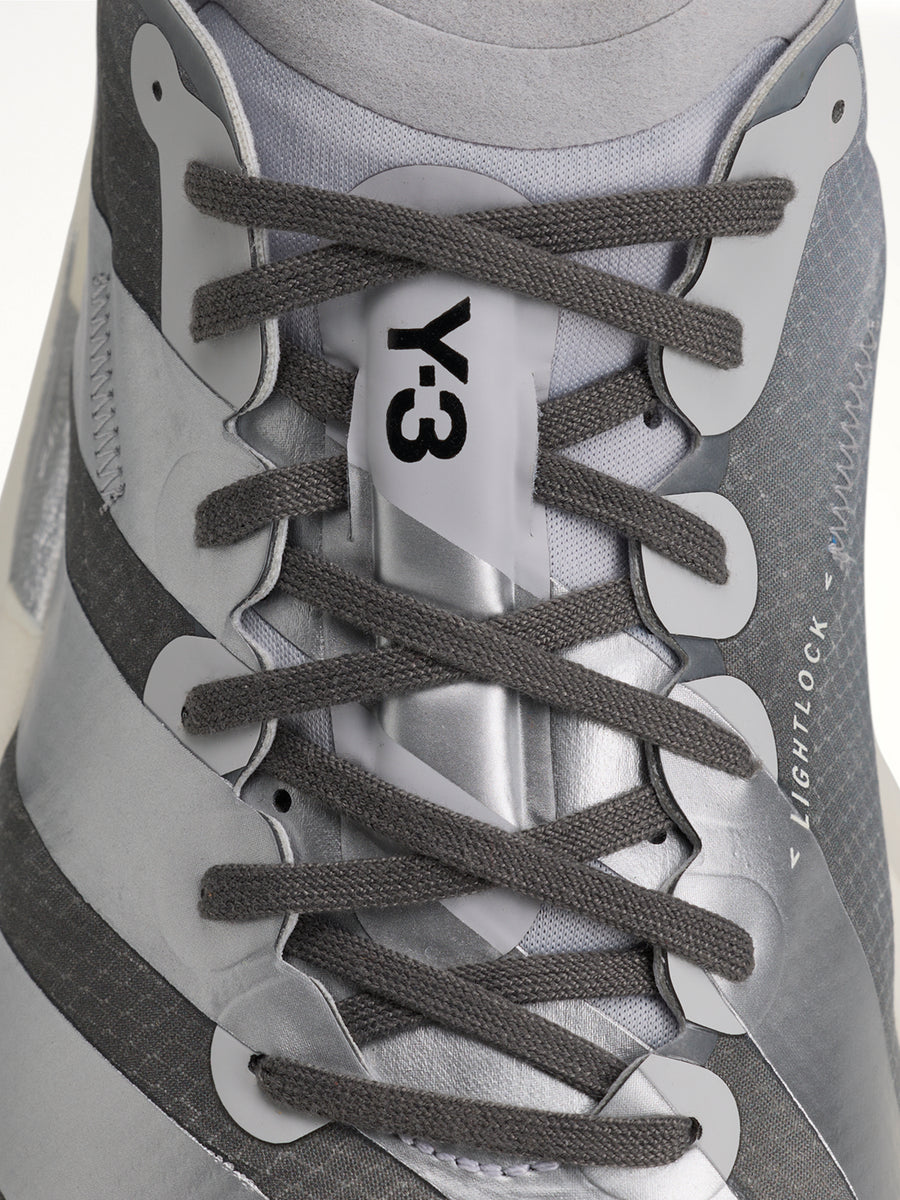 Y-3 Adios Pro 4 Sneaker in Chalk White/Silver
