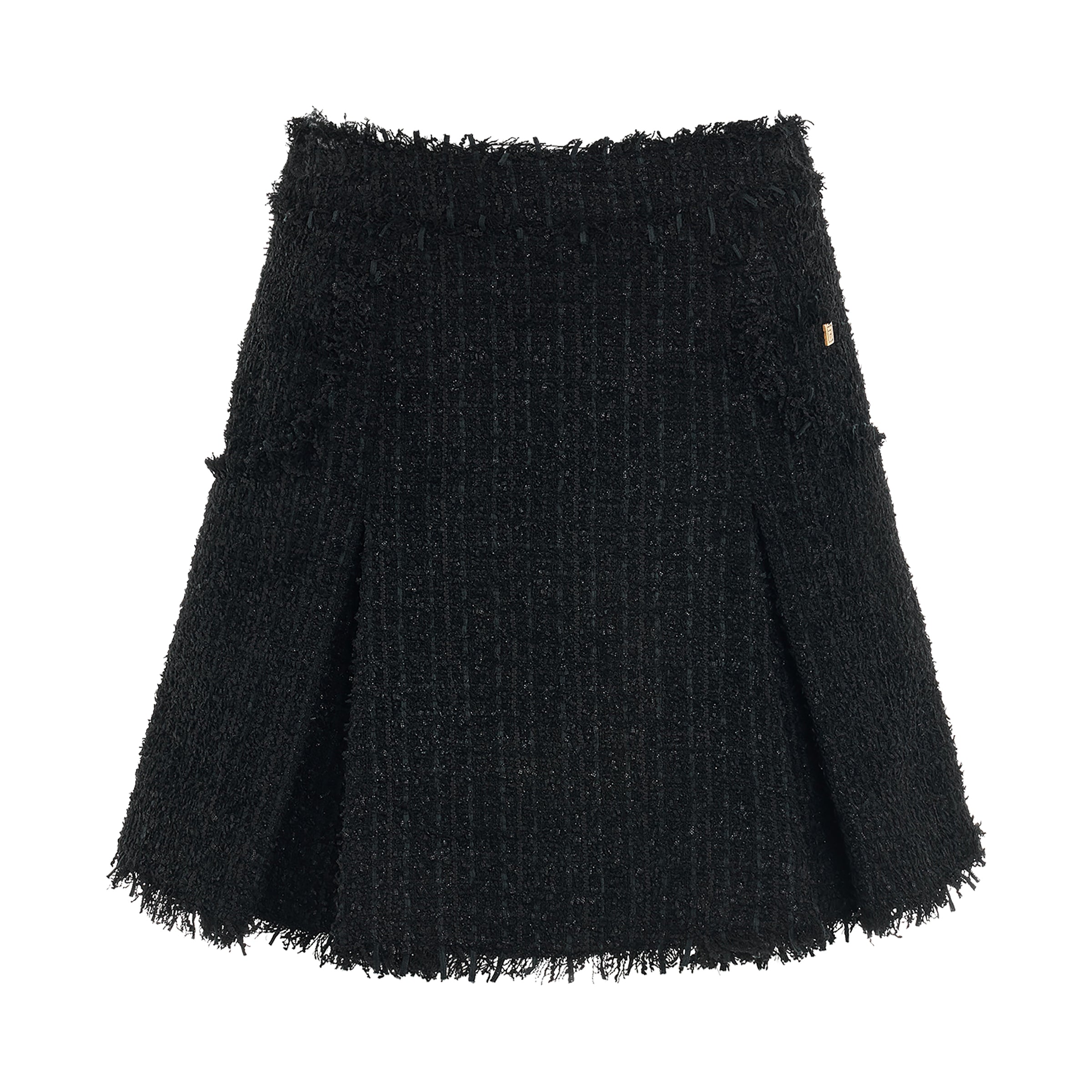 BALMAIN Tweed Flare Short Skirt in Black – MARAIS