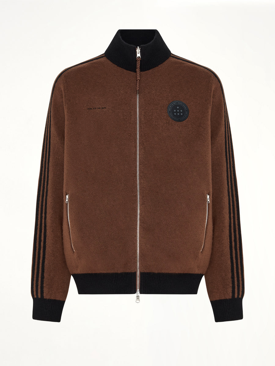 Adidas x SFTM Knit Jacket in Preloved Brown