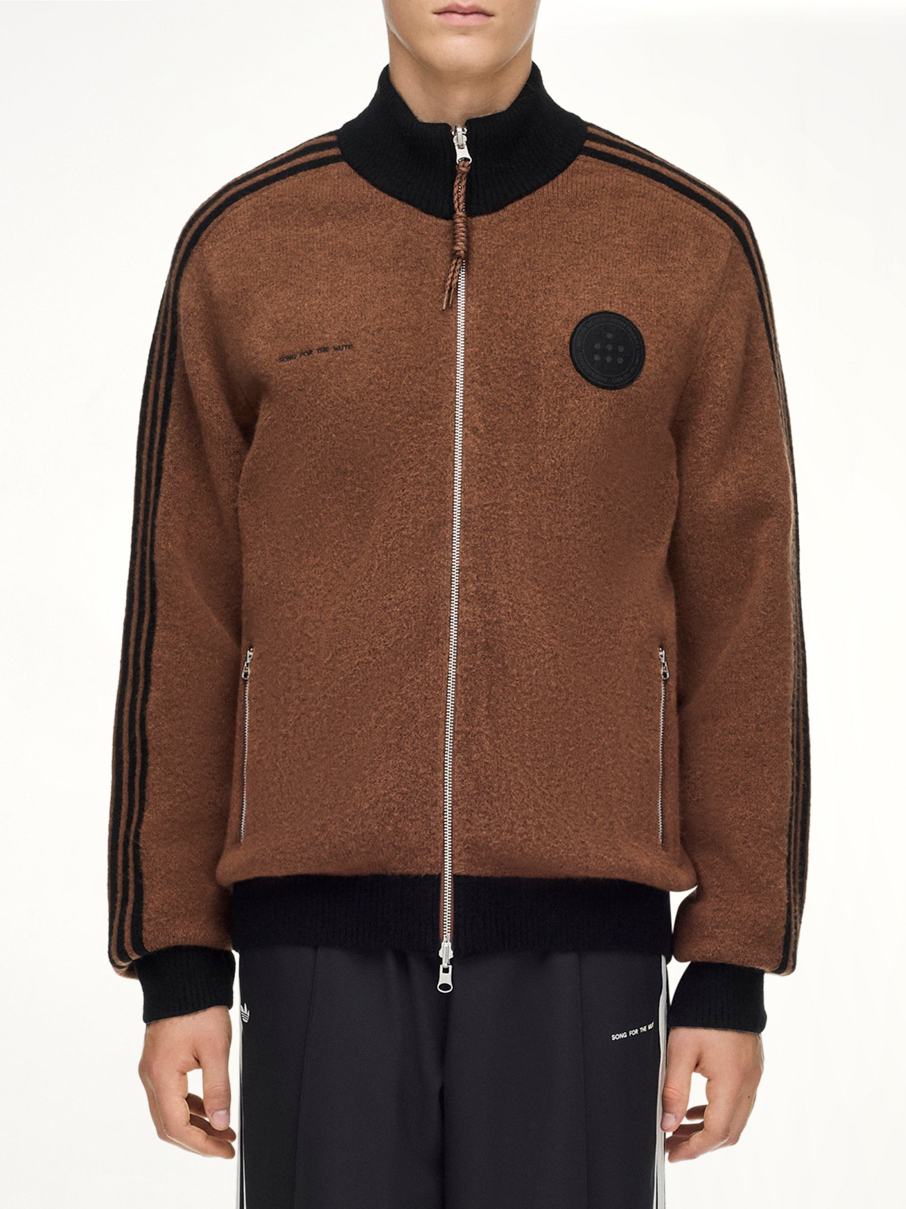 Adidas x SFTM Knit Jacket in Preloved Brown