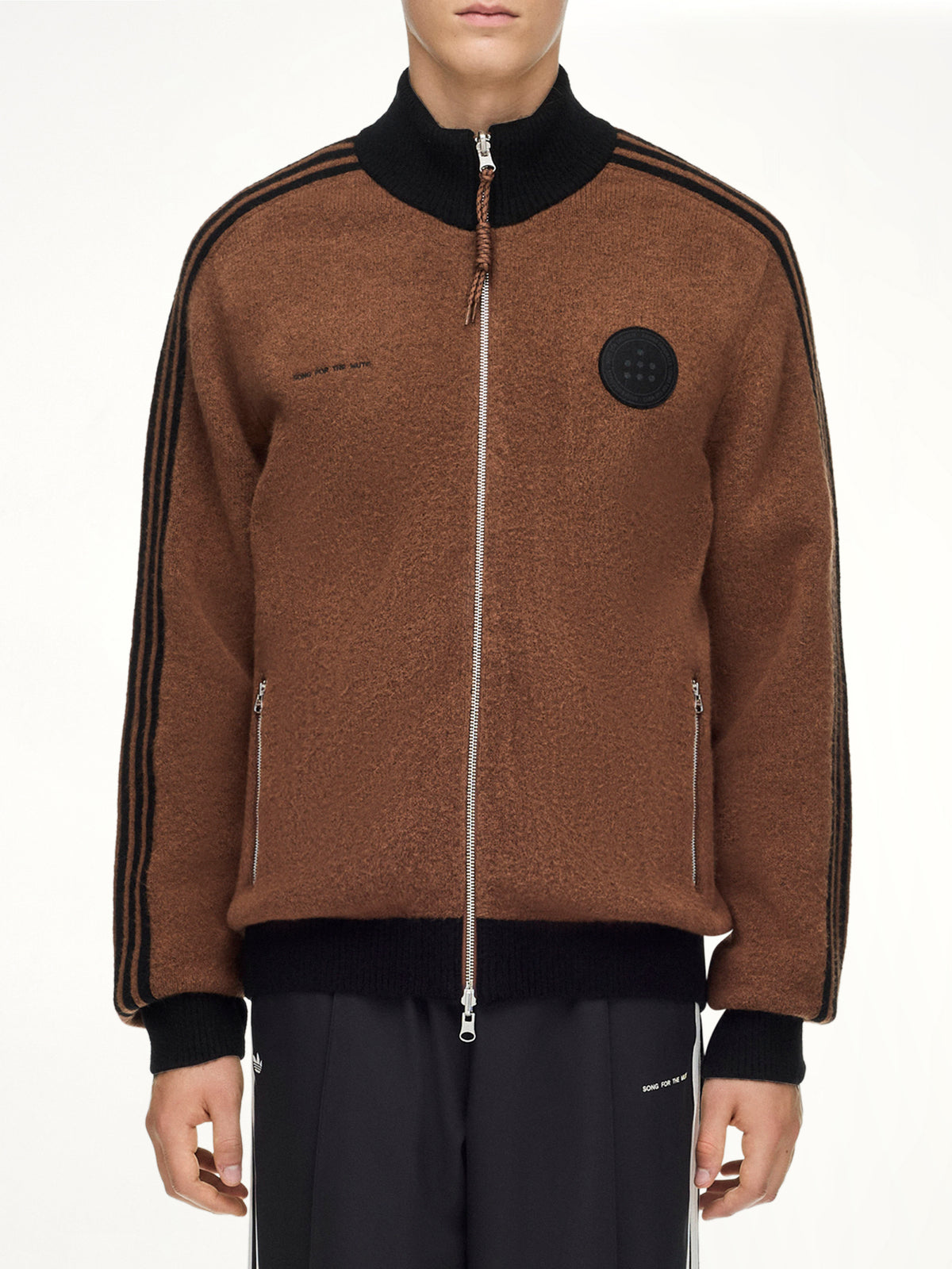 Adidas x SFTM Knit Jacket in Preloved Brown