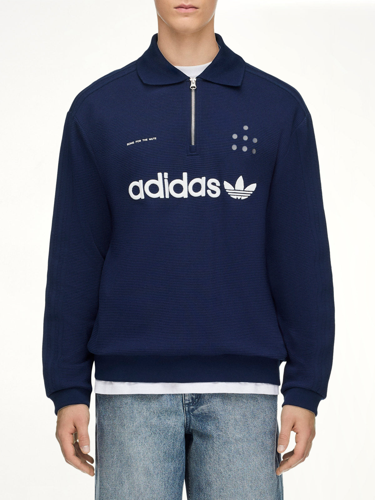 Adidas x SFTM LS Polo in Night Indigo