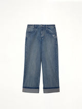 Adidas x SFTM Pants in Medium Blue Denim