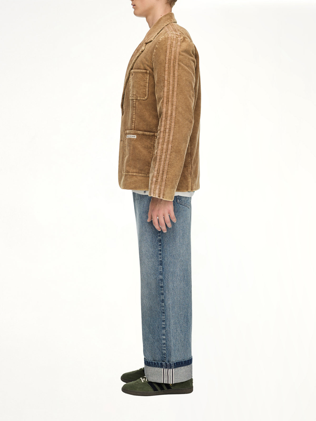 Adidas x SFTM Pants in Medium Blue Denim