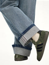 Adidas x SFTM Pants in Medium Blue Denim