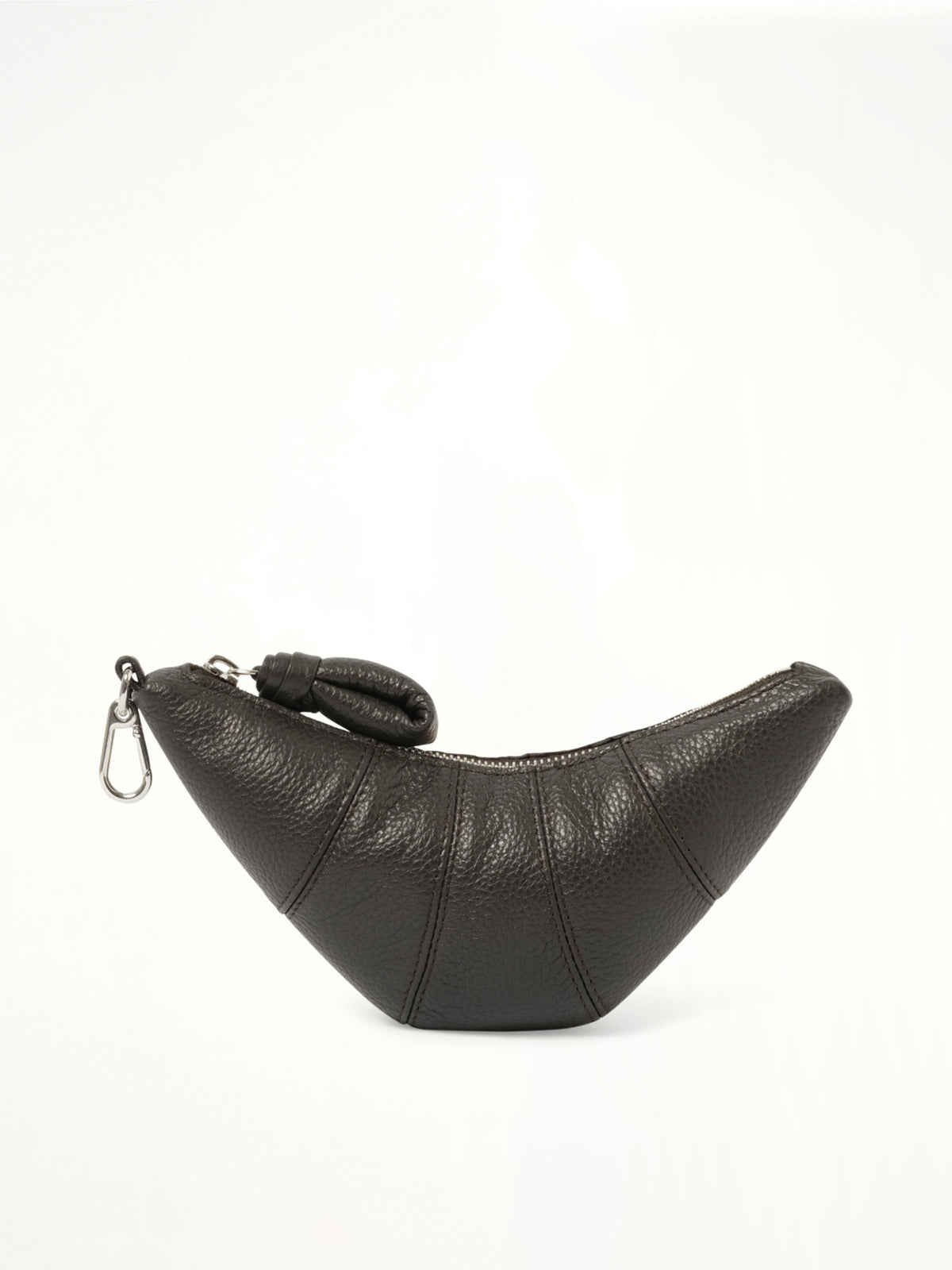 Crossbody Croissant Coin Purse in Dark Chocolate