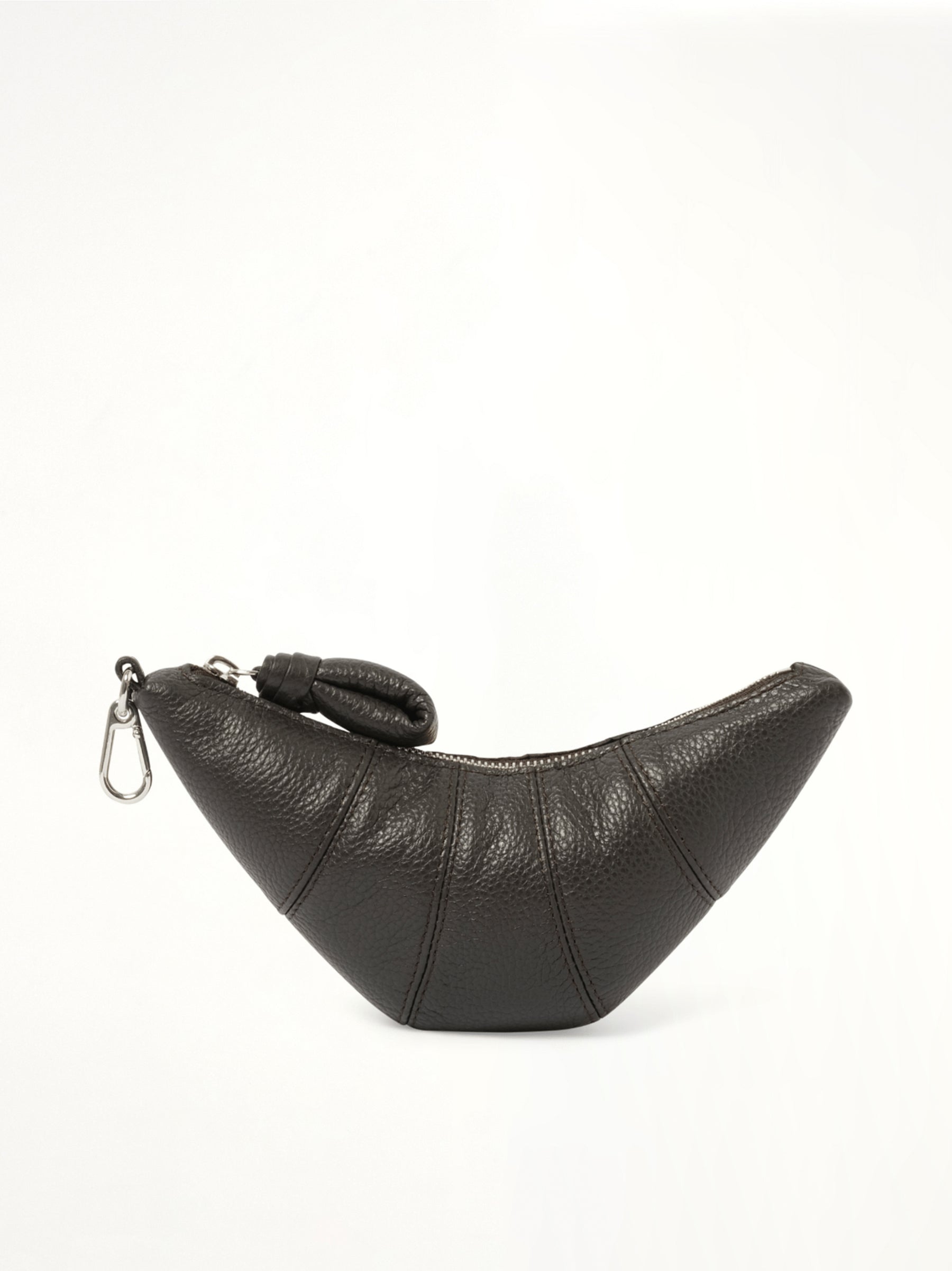 Crossbody Croissant Coin Purse in Dark Chocolate