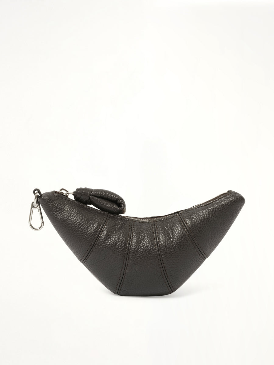 Crossbody Croissant Coin Purse in Dark Chocolate