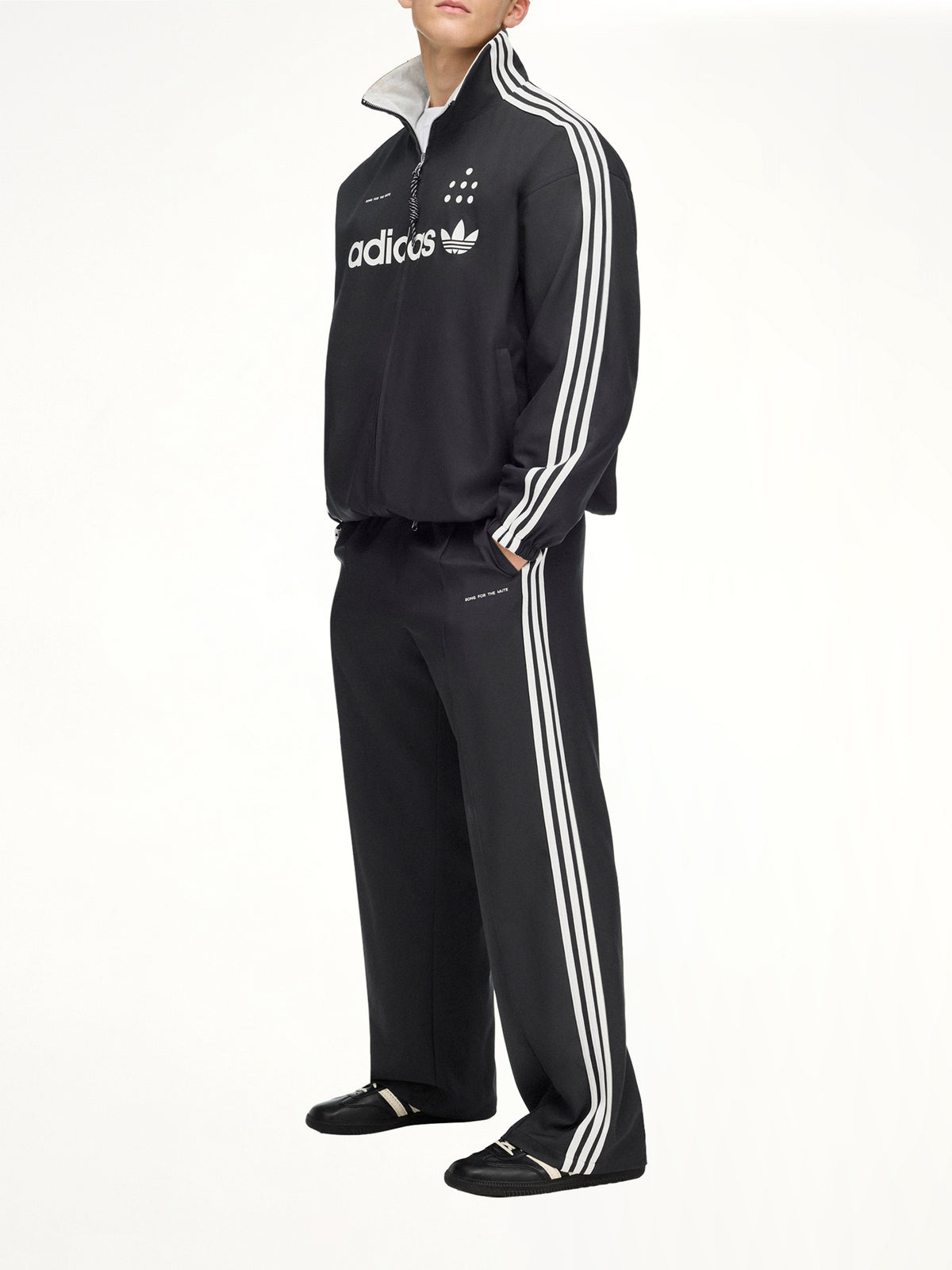 Adidas x SFTM Reversible Track Top in Black/Off White