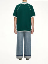 Adidas x SFTM Sweat Polo in Collegiate Green