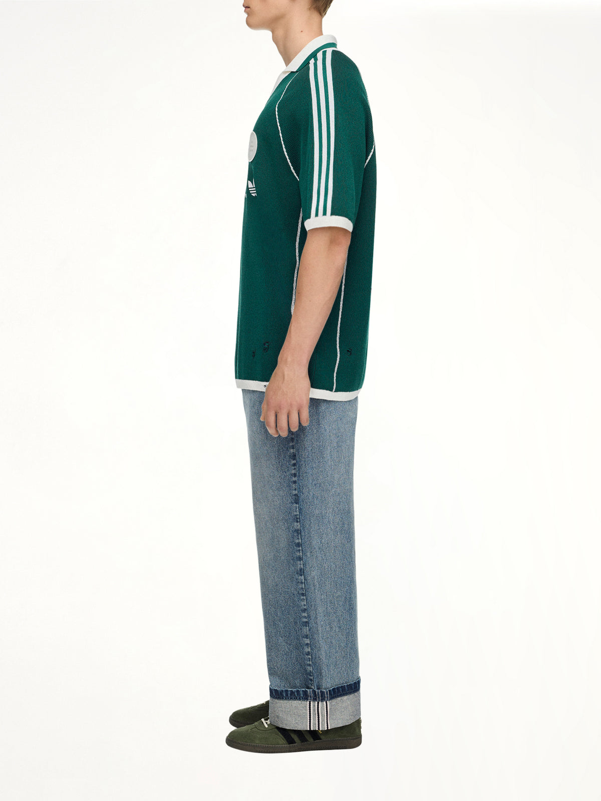 Adidas x SFTM Sweat Polo in Collegiate Green