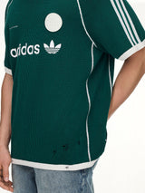 Adidas x SFTM Sweat Polo in Collegiate Green