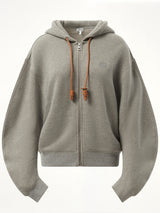Flamenco Zip Hoodie in Grey Melange