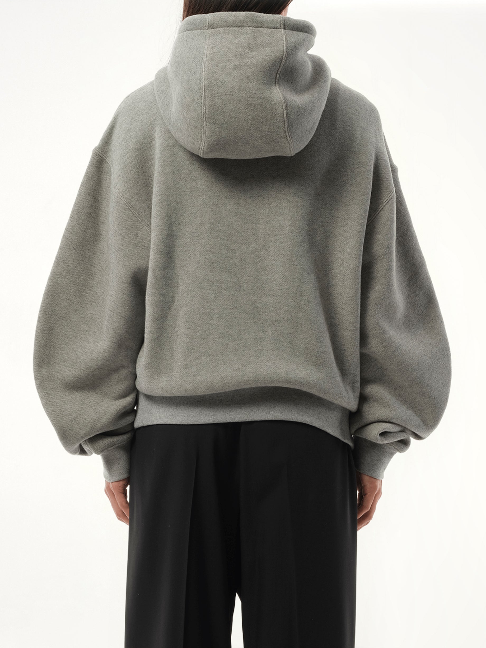 Flamenco Zip Hoodie in Grey Melange
