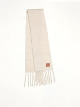 Mohair Blend Scarf in White