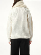 Mohair Blend Scarf in White