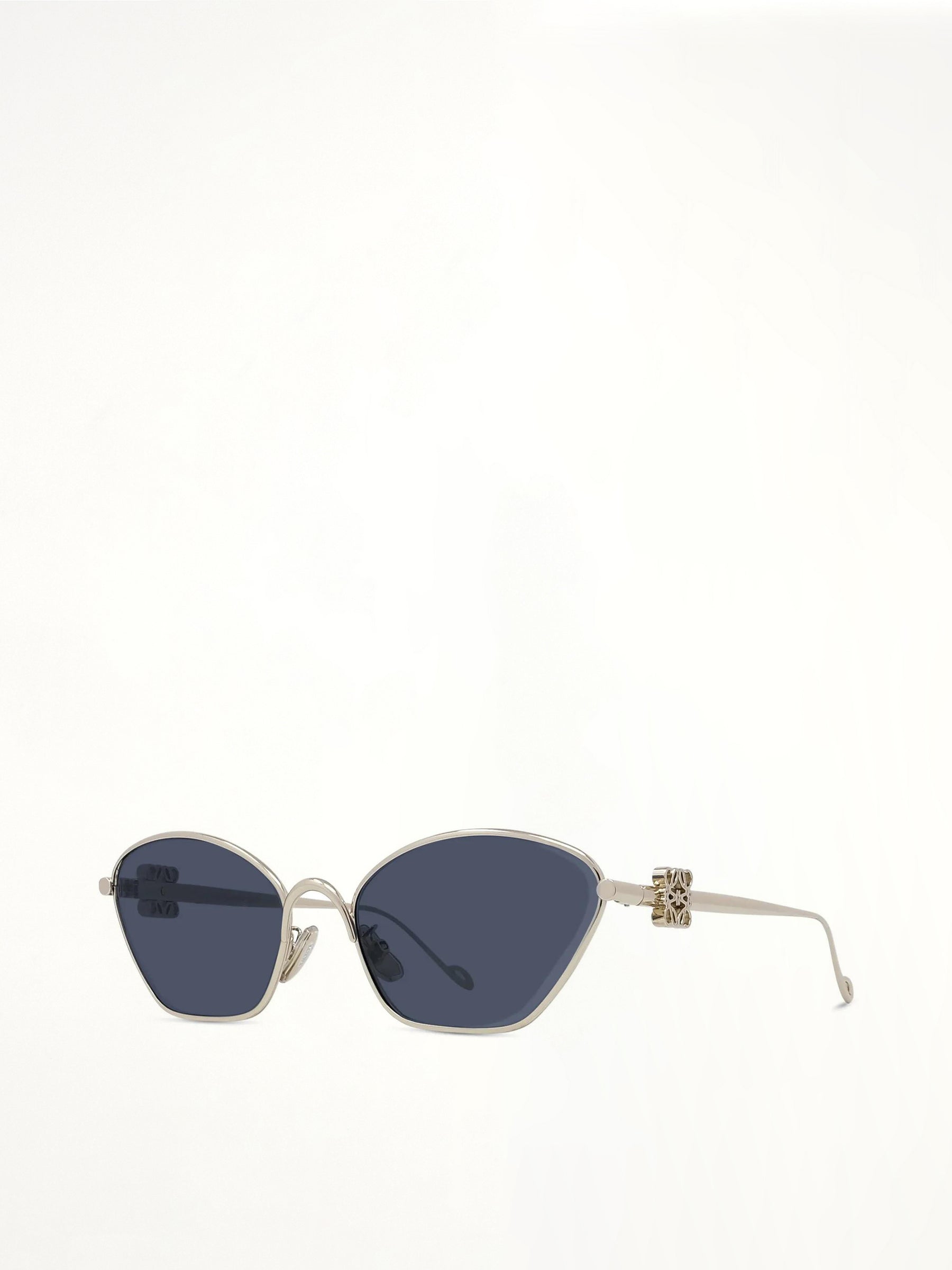 Loewe LW40115U 5732V Metal Sunglasses in Gold/Blue