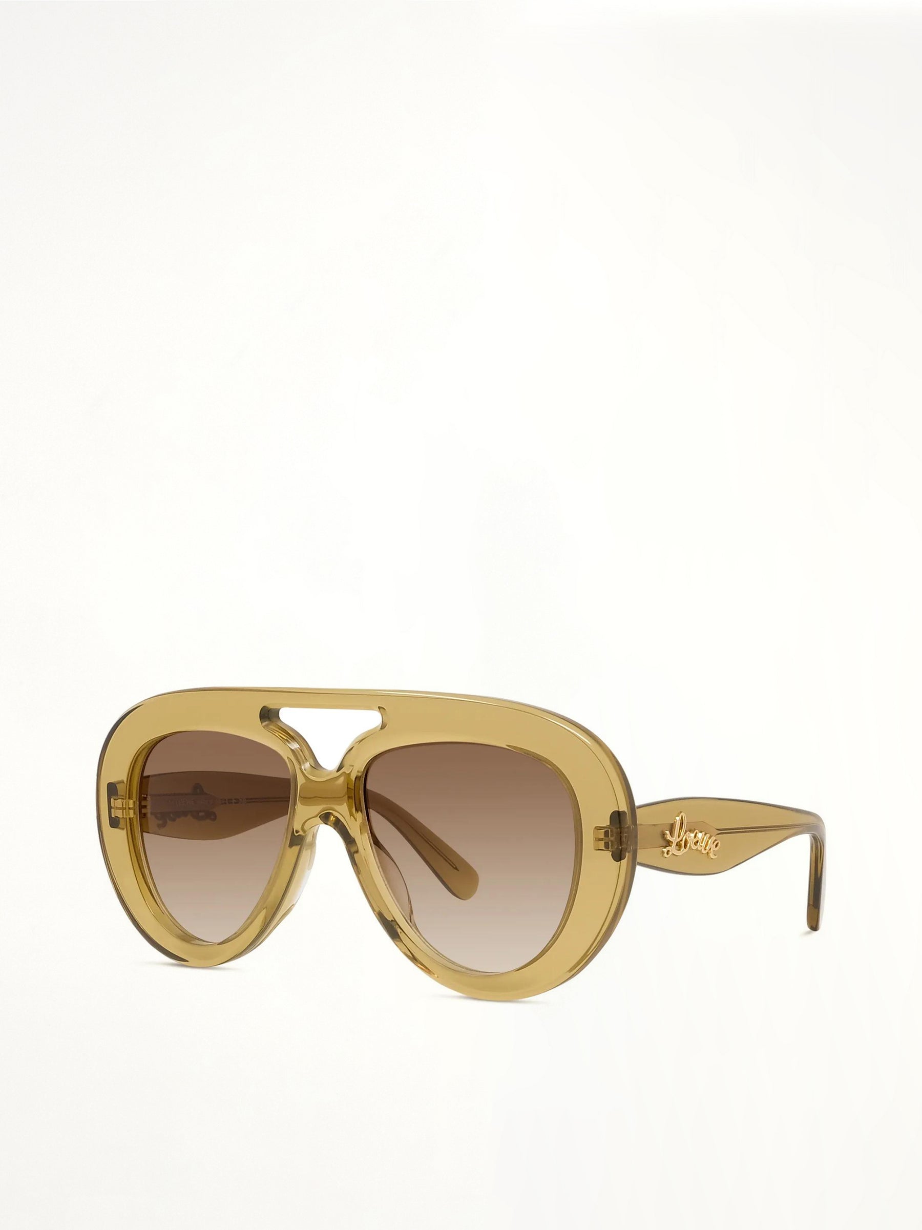Loewe LW40144U 5596F Sunglasses in Clear Apple/Gold