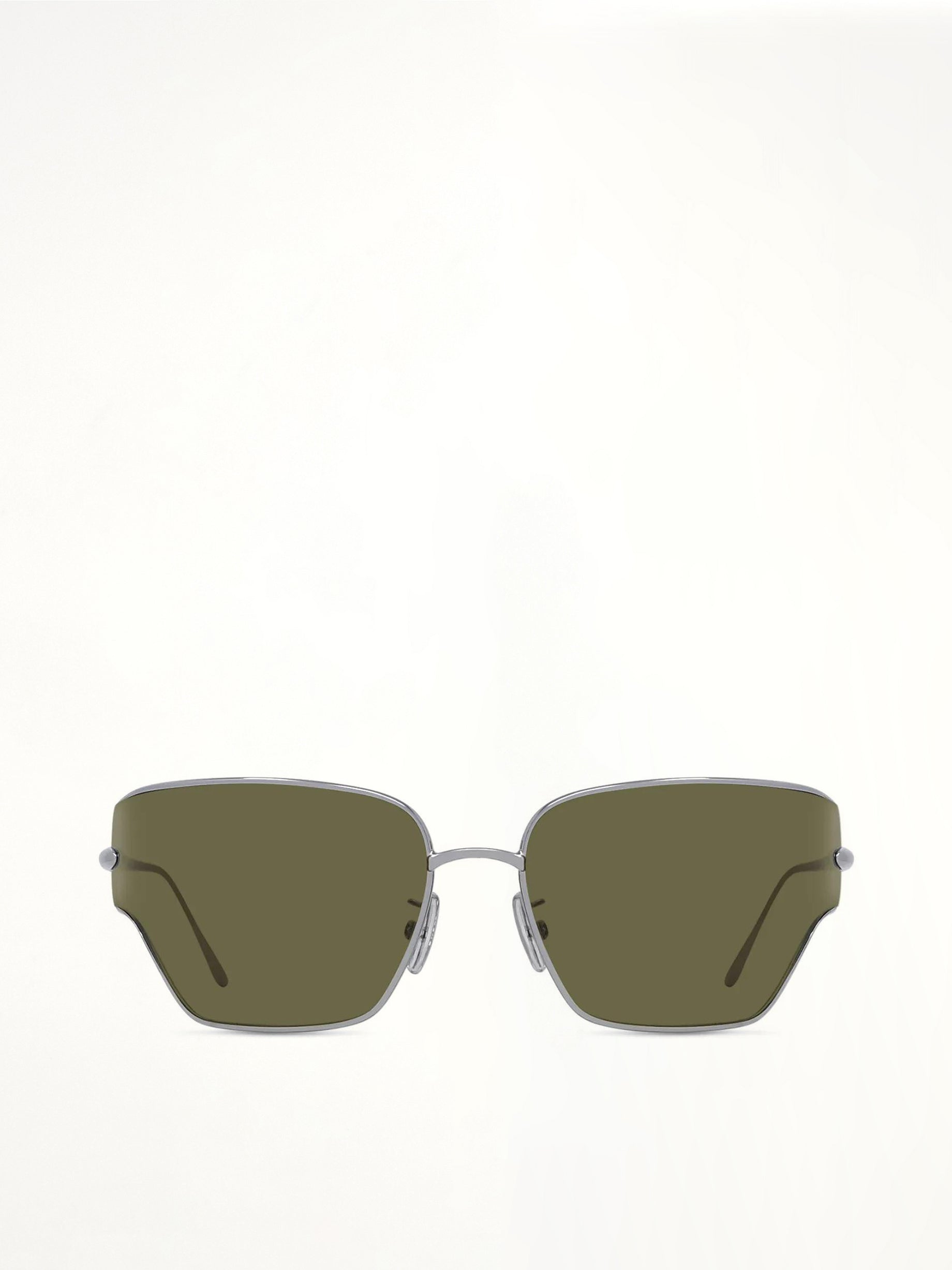 Loewe LW40150U 7014N Metal Sunglasses in Silver
