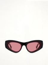 LW40171U INJECTED Sunglasses in Shiny Black/Red