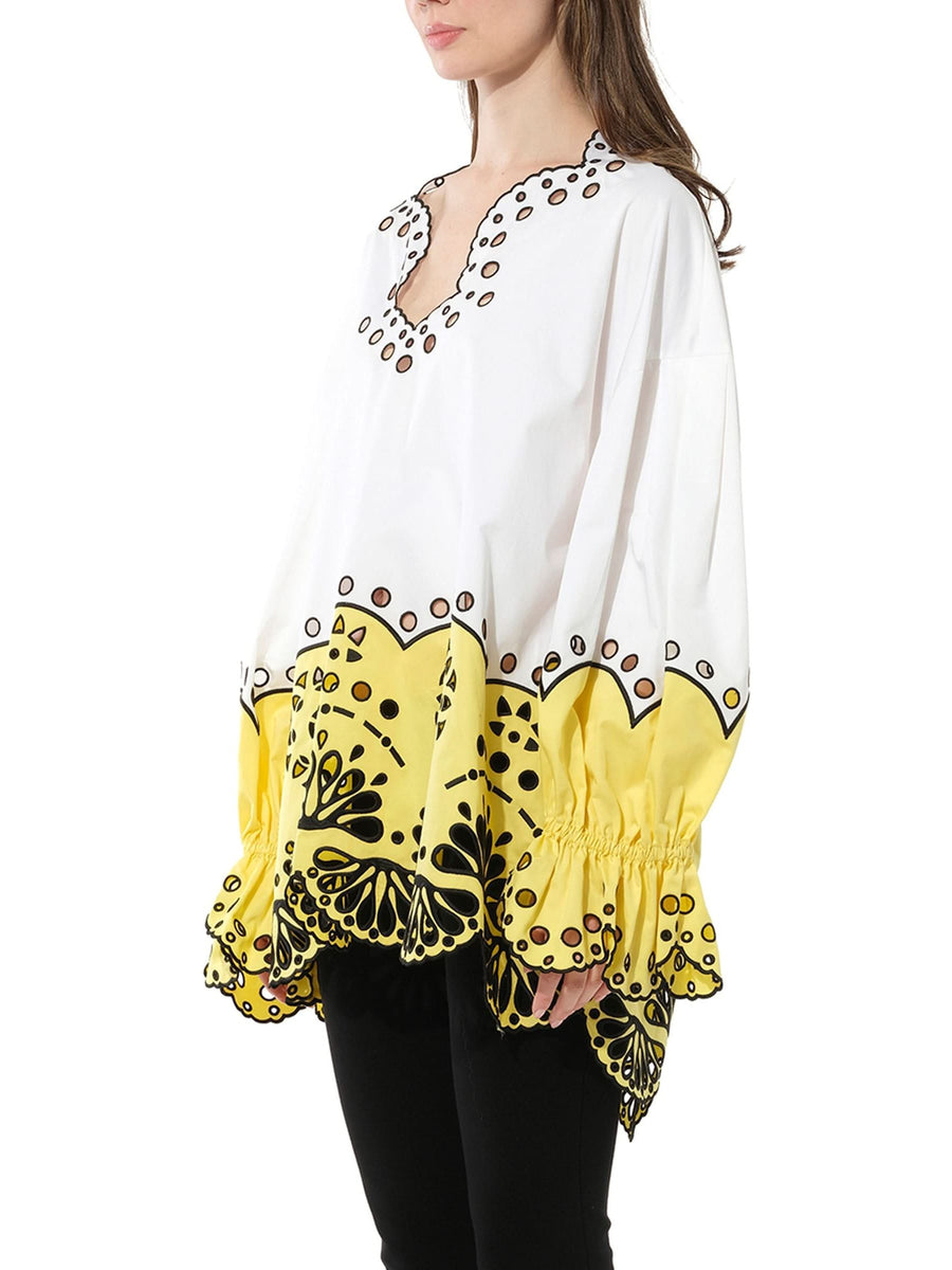 Long Sleeve Blouse in White