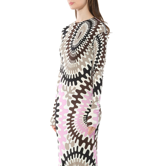 Long Sleeve Dress in Multicolor