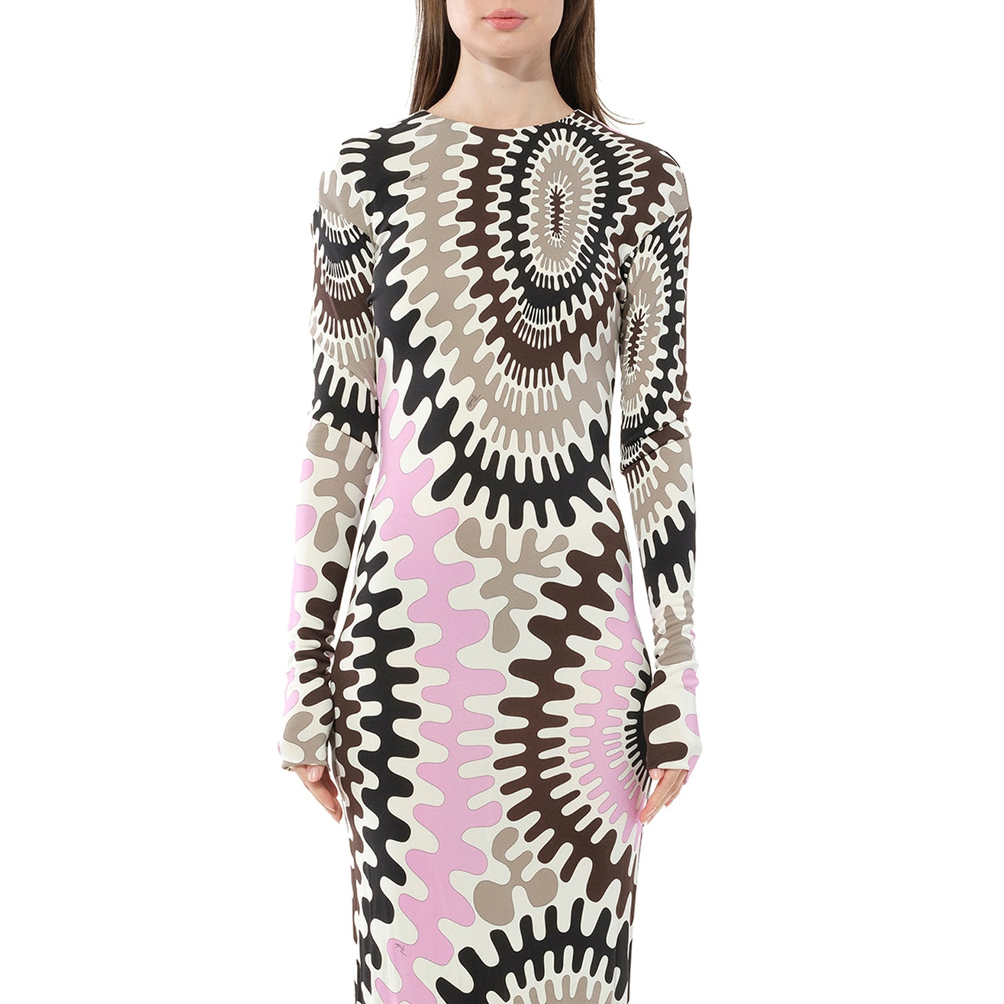 Long Sleeve Dress in Multicolor