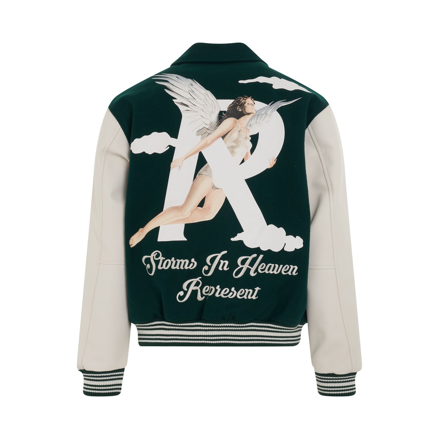 Storms in Heaven Varsity Jacket in Racing Green