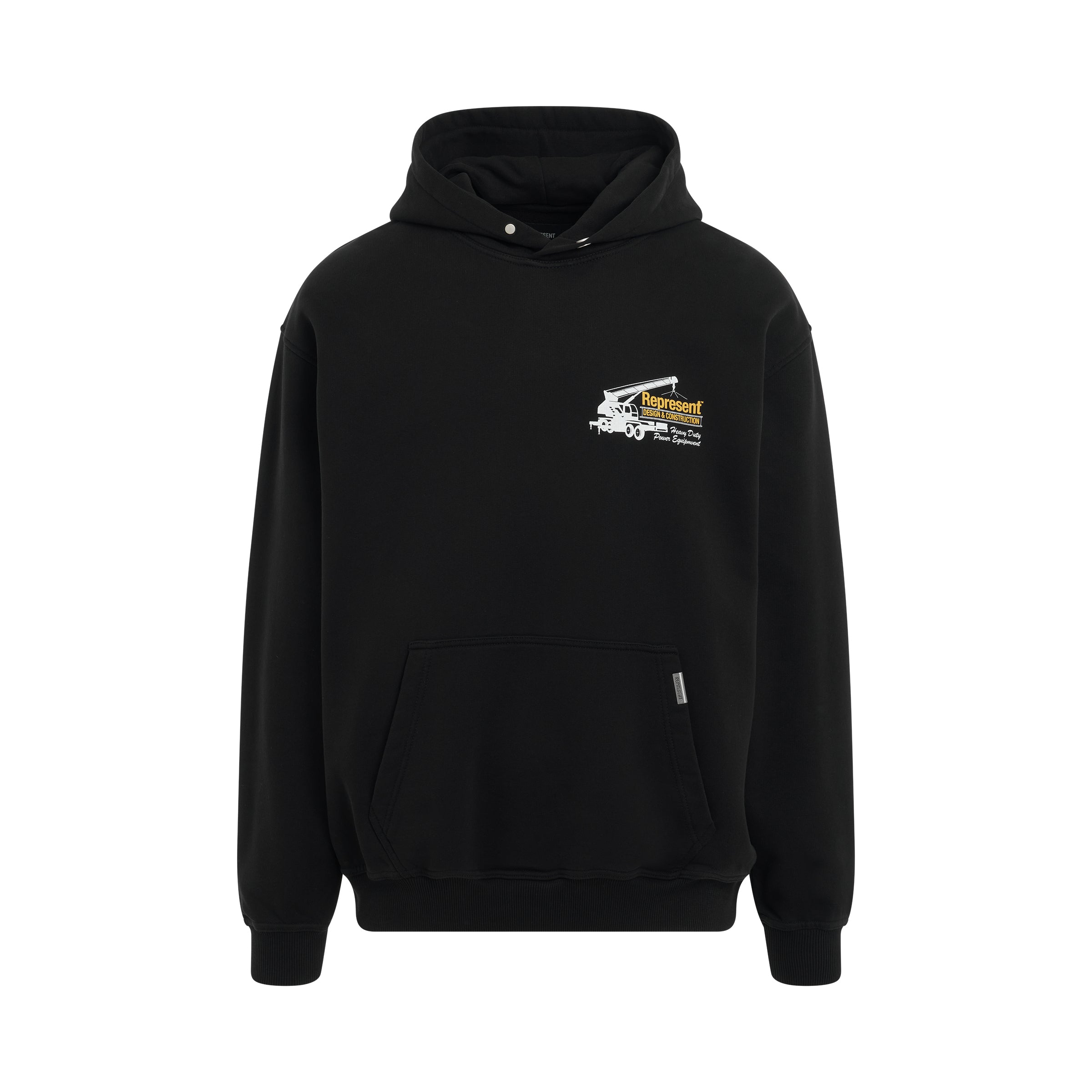 Design & Construction Hoodie in Jet Black