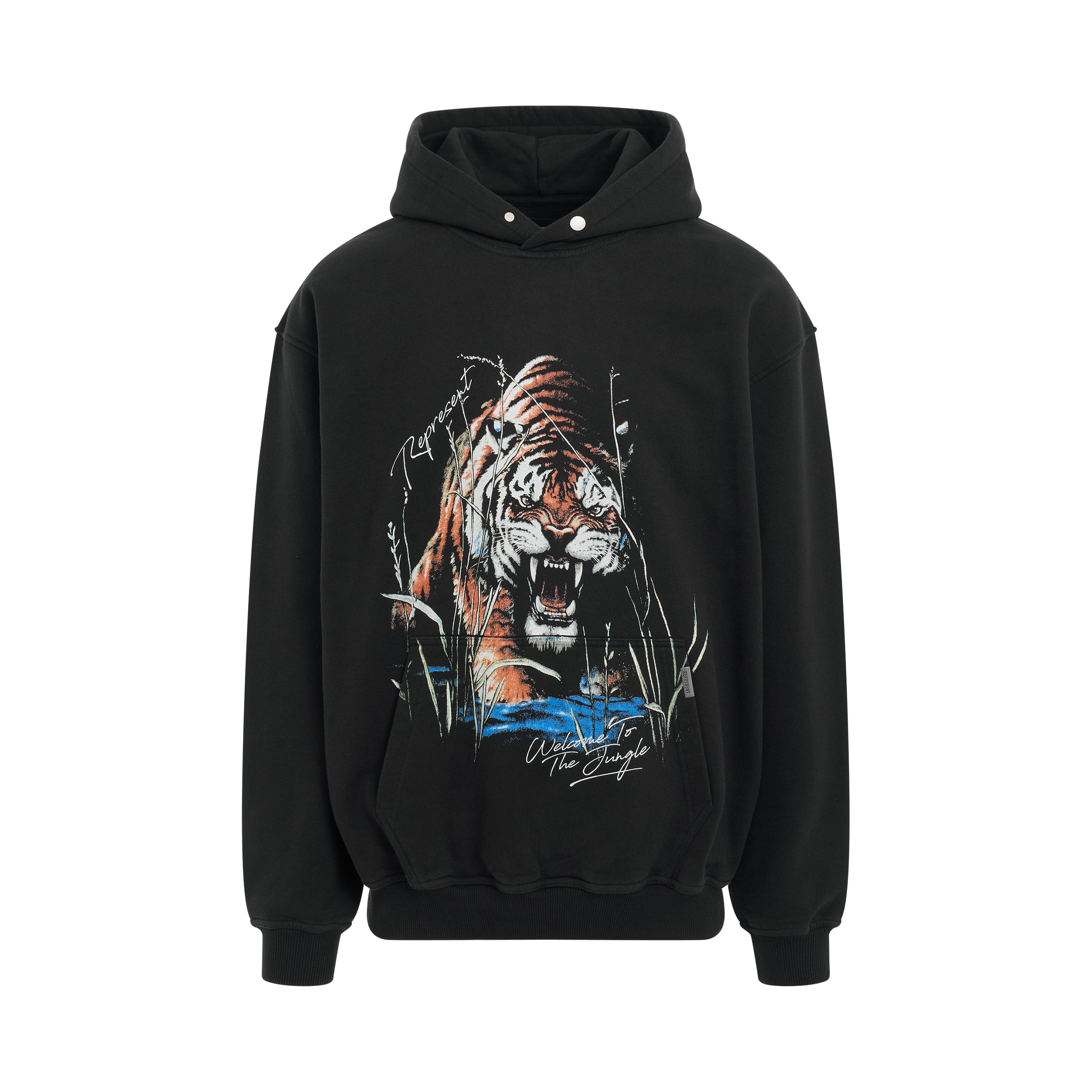 Welcome to the Jungle Hoodie in Off Black