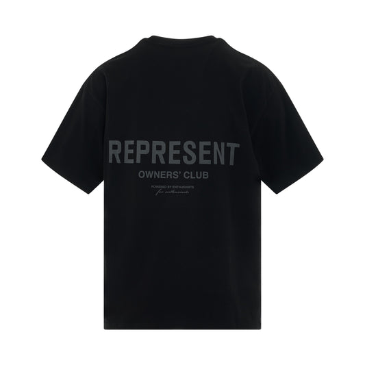 Represent Owners Club T-Shirt in Black Reflective